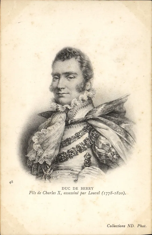 Duque de Berry — Filho de Carlos X, assassinado por Louvel (1778-1820) — Coleções ND. Fot. n°48 - Frente