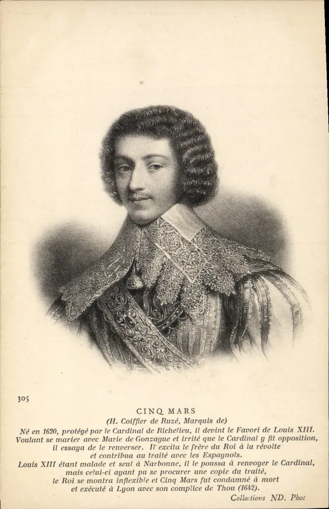 Cinq Mars — Marquês de Ruzé — Editor: Estabelecimentos Fotográficos Neurdein Frères, Paris - Frente