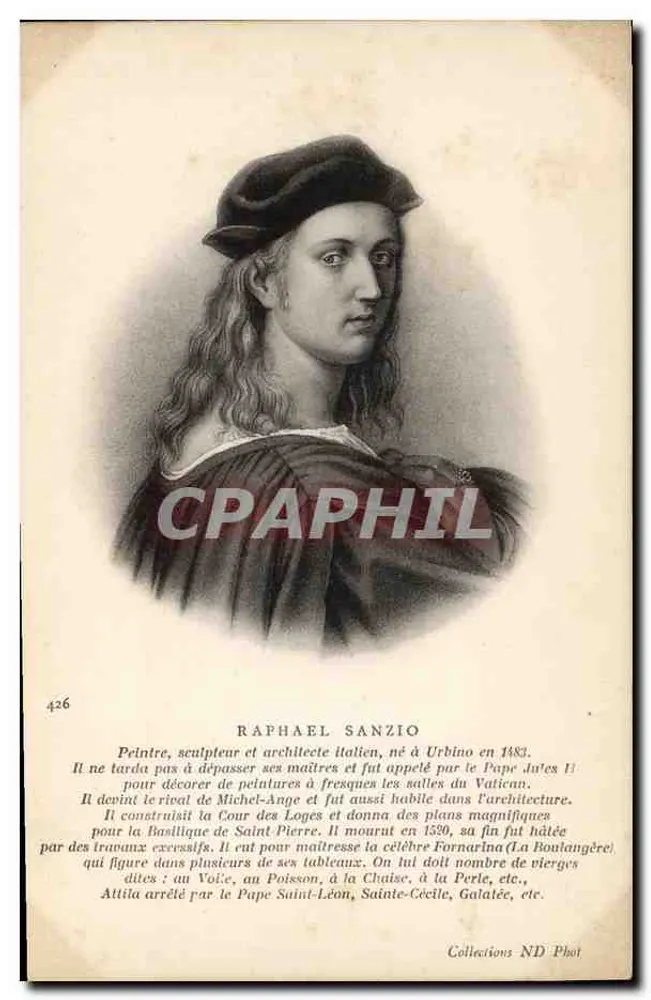 Raphael Sanzio — Pintor e arquiteto italiano — Collections ND Phot - Frente