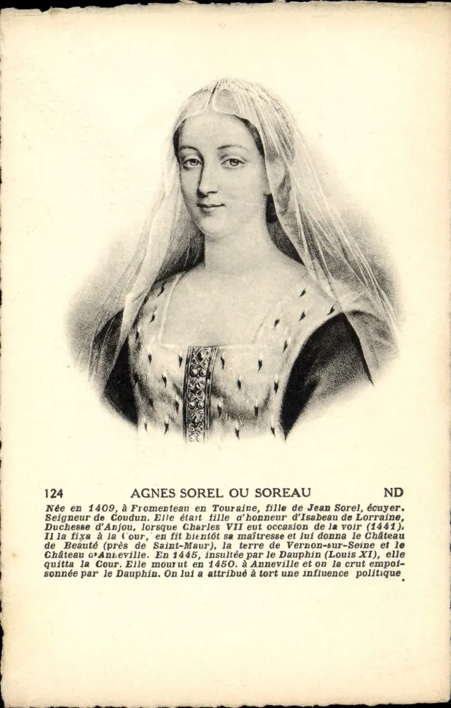 Agnes Sorel ou Soreau — biografia — n°124 - Frente