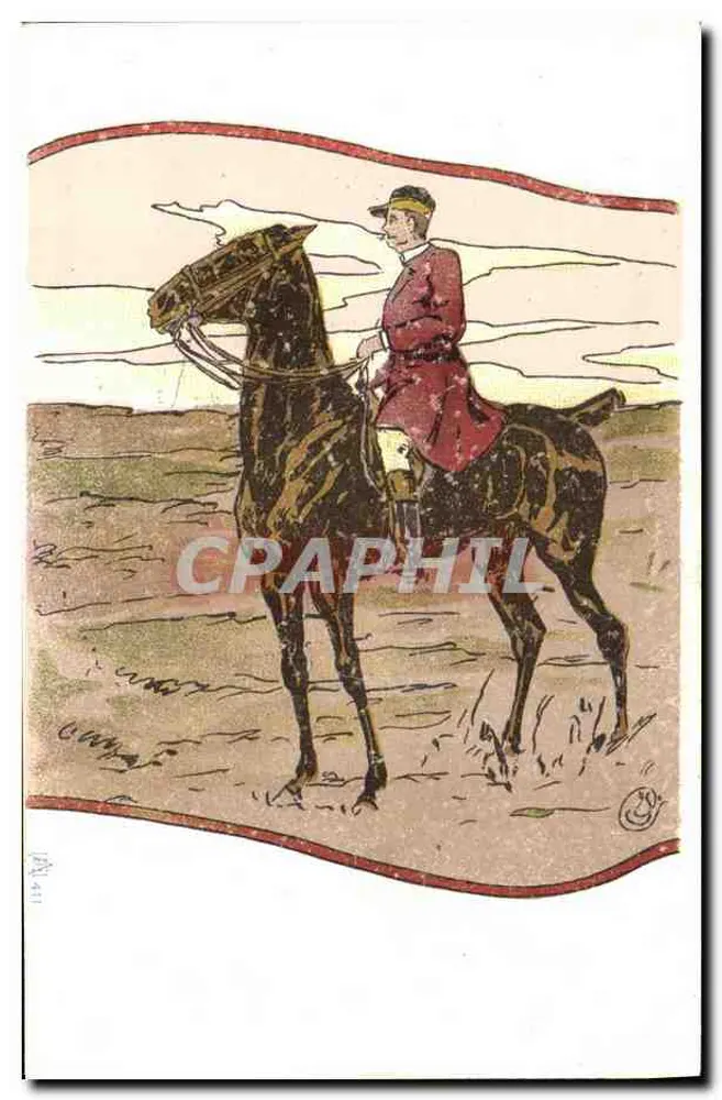 Cavaleiro a cavalo — ilustração — editor não identificado, n° de série 41 - Frente