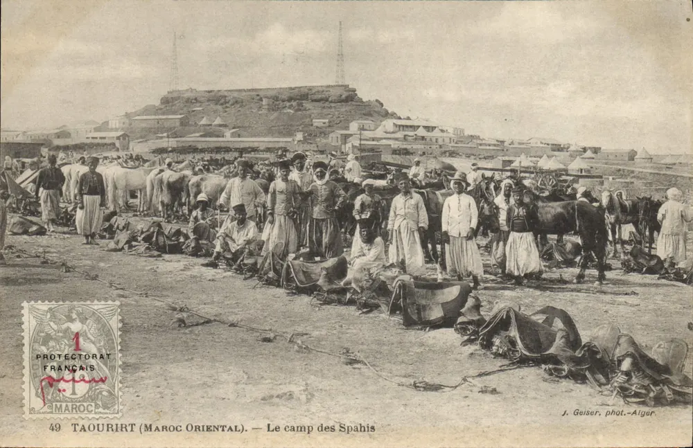 Táourirt (Ostmarokko) — Das Lager der Spahis — J. Geiser, phot.—Alger - Vorderseite
