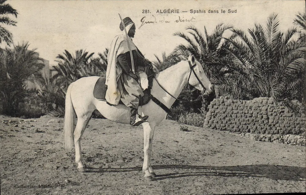Argélia — Spahis no sul — Grand du Sior - Frente