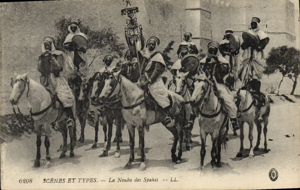 La Nouba dos Spahis — SCÈNES ET TYPES — LL. — n° 6208 - Frente