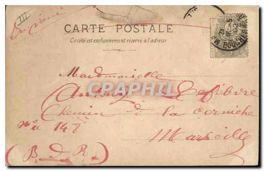 Porträt einer Frau — Mégard — Reutlinger Paris, S.I.P. 34. Serie N°3 - Rückseite