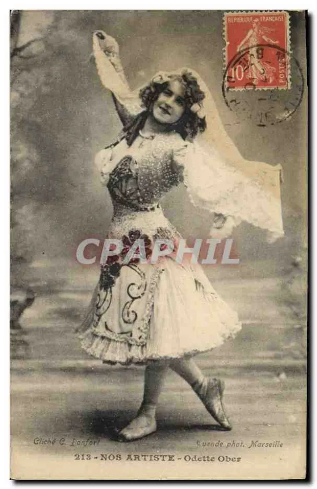 Odette Ober — Tänzerin — Cliché G. Tanforni, n°213, Marseille - Vorderseite