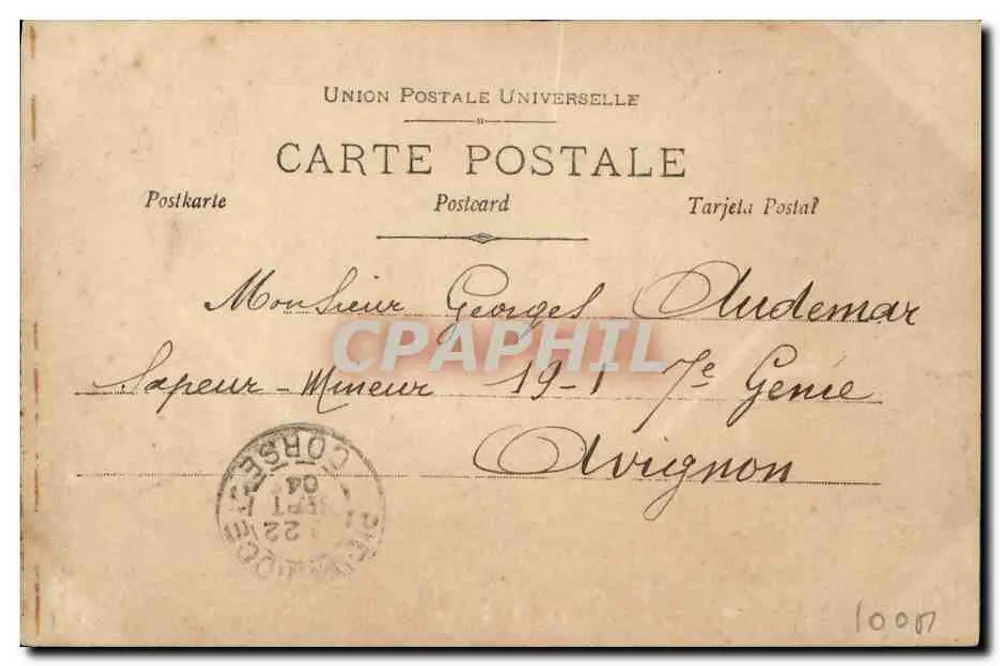 Colonna Romano — Portrait einer Frau mit Blütenkrone — Reutlinger Paris, Nr. 97/20 - Rückseite