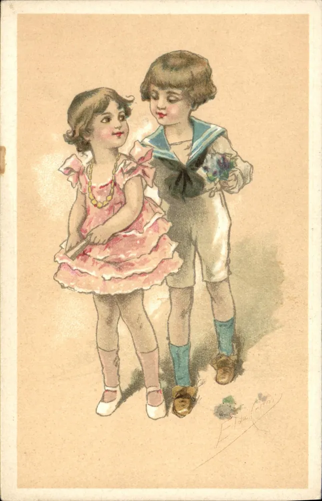 Kinder spielen — Illustration — Étienne Cattan - Vorderseite