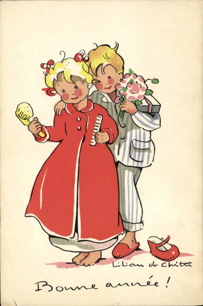 Kinder spielen — Illustration von Lilian de Chita — Verlag Arté Postille - Vorderseite