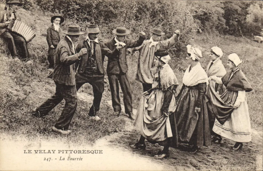 O Velay pitoresco — La Bourrée — Edições Le Velay Pittoresque, n°247 - Frente