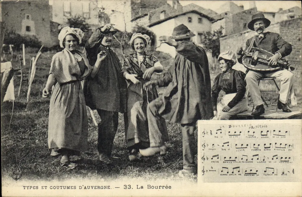 Tipos e costumes da Auvergne — 33. A Bourrée - Frente