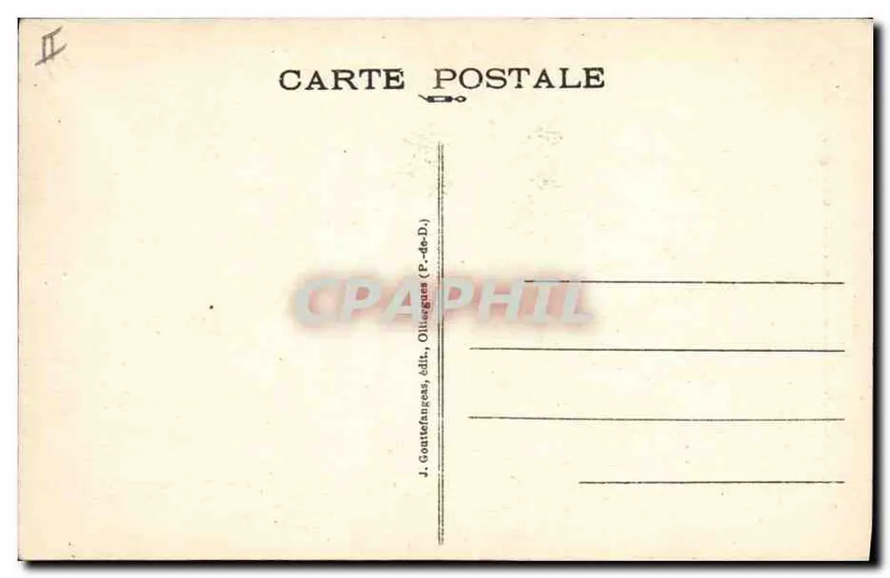 A Auvergne - A Bourrée da Auvergne — J. Gouttefauges, editor. Olliergues (P.-de-D.) - Verso