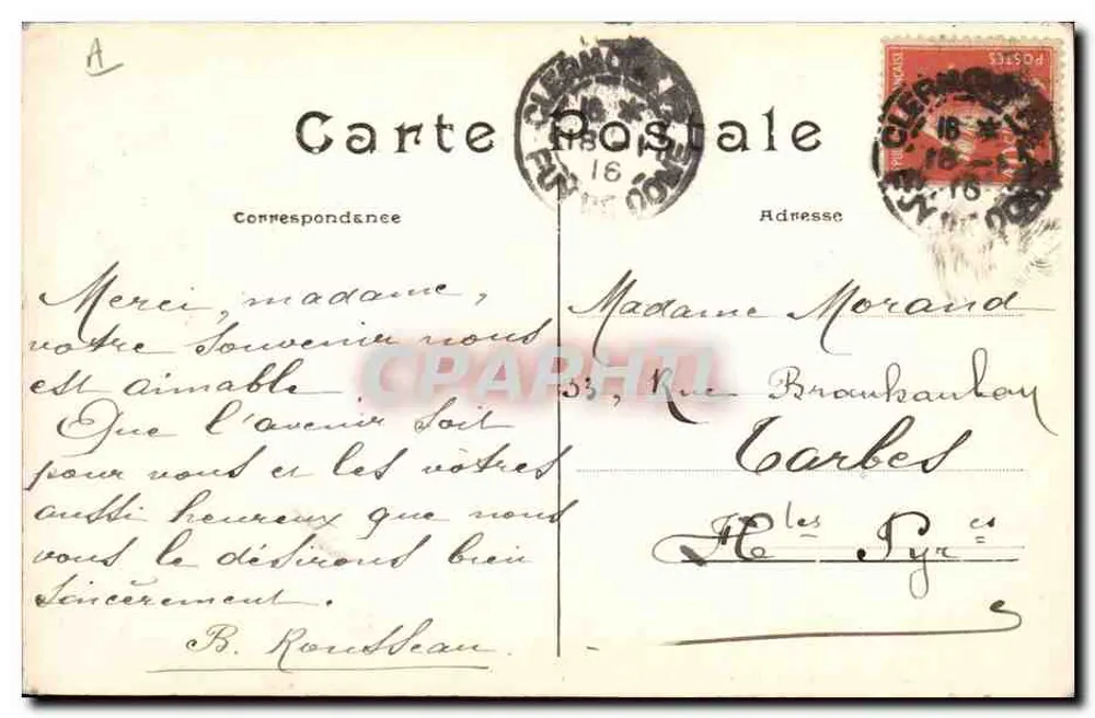 Dança na Auberge — A Bourrée d'Aubergne — editor L. Hugonnet, Paris - Verso