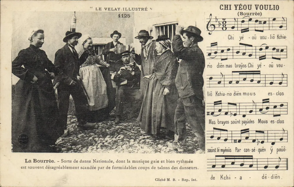 A Bourrée — Dança tradicional — "LE VELAY-ILLUSTRÉ" n°1125 - Frente