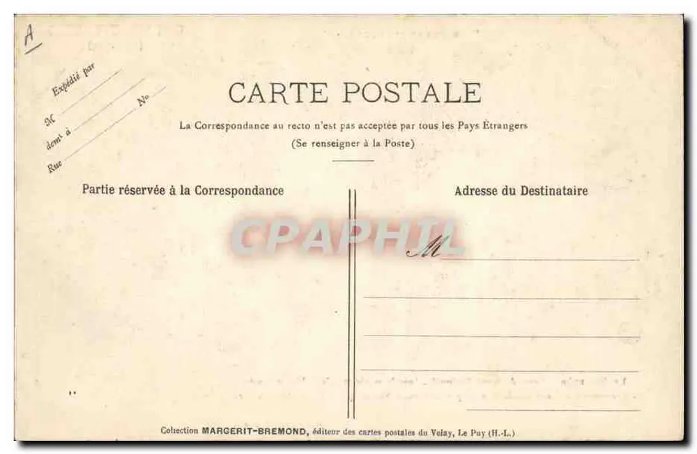 A Bourrée — Dança tradicional — "LE VELAY-ILLUSTRÉ" n°1125 - Verso