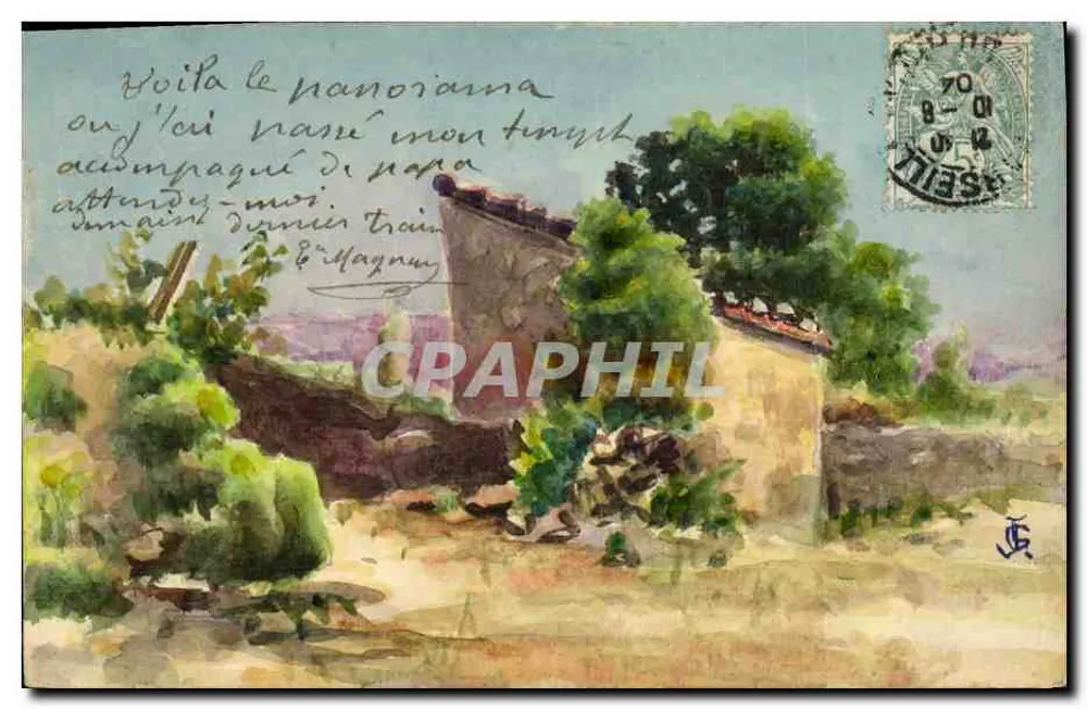 Landschaft mit Haus — Aseuil — unbekannter Verleger - Vorderseite