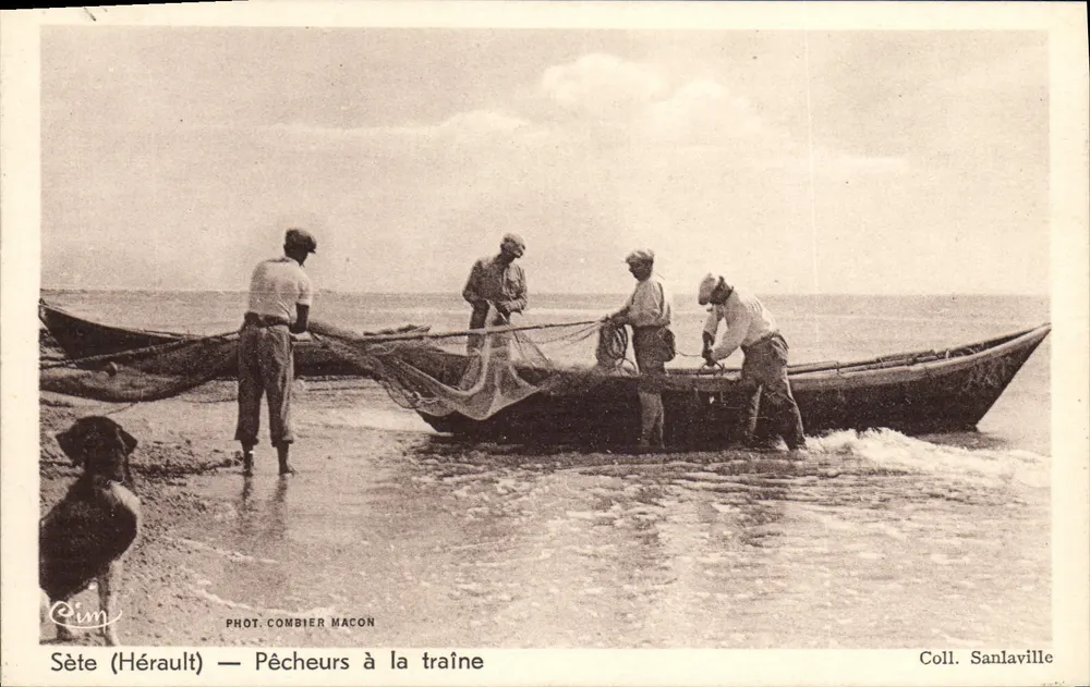 Sète (Hérault) — Pescadores à tração — Fot. Combier Macon - Frente