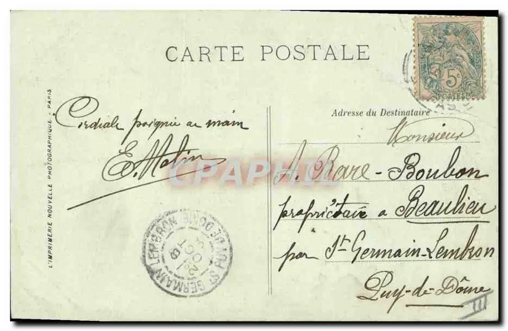 Calais — Pescatore che ripara le Reti — LL. - Verso