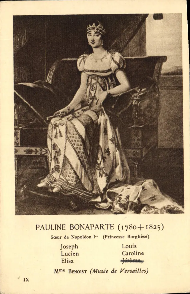 Pauline Bonaparte — Prinzessin Borghese — Mme Benoist (Musée de Versailles) — n° IX - Vorderseite