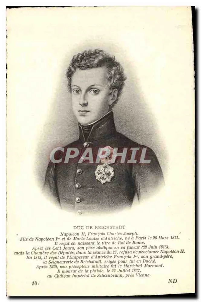 Napoleon II, Francois-Charles-Joseph — Herzog von Reichstadt — Verlag Levy und Neurardin Vereinigt, Paris - Vorderseite