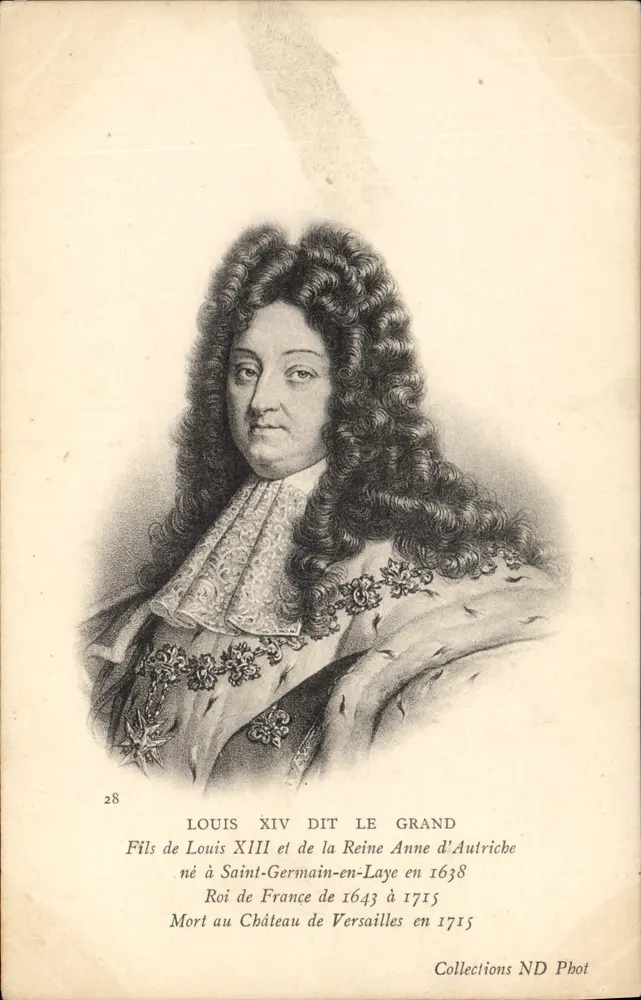 Louis XIV genannt der Große — gravuriertes Portrait — Collections ND Phot n°28 - Vorderseite