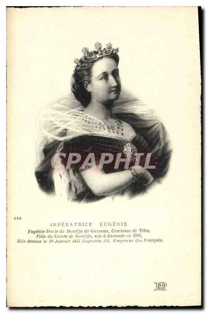Cesarzowa Eugenia — Portret — ND Phot. - Awers