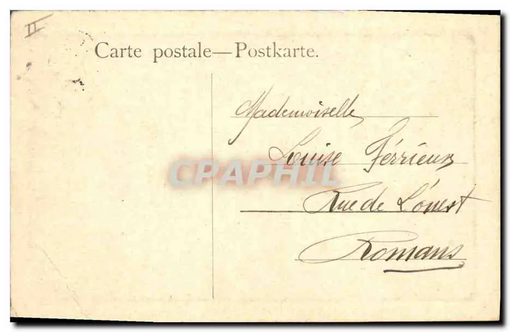 Rückkehr der Jagdgesellschaft — Jagdscene mit Reiter, Frau und Hunden — Verlag S. Sanderson Wells & Firkp. n° 3000 - Rückseite