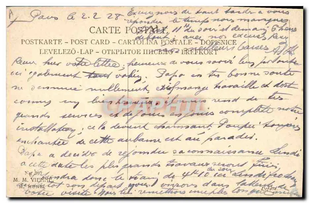 Caccia con la volpe — Editore M. M. Vienne, N° 397 - Verso