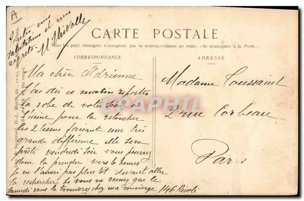 Villers-Cotterets — Offizier verlässt den Bericht — Ed. Pays de France Nr. 144 - Rückseite