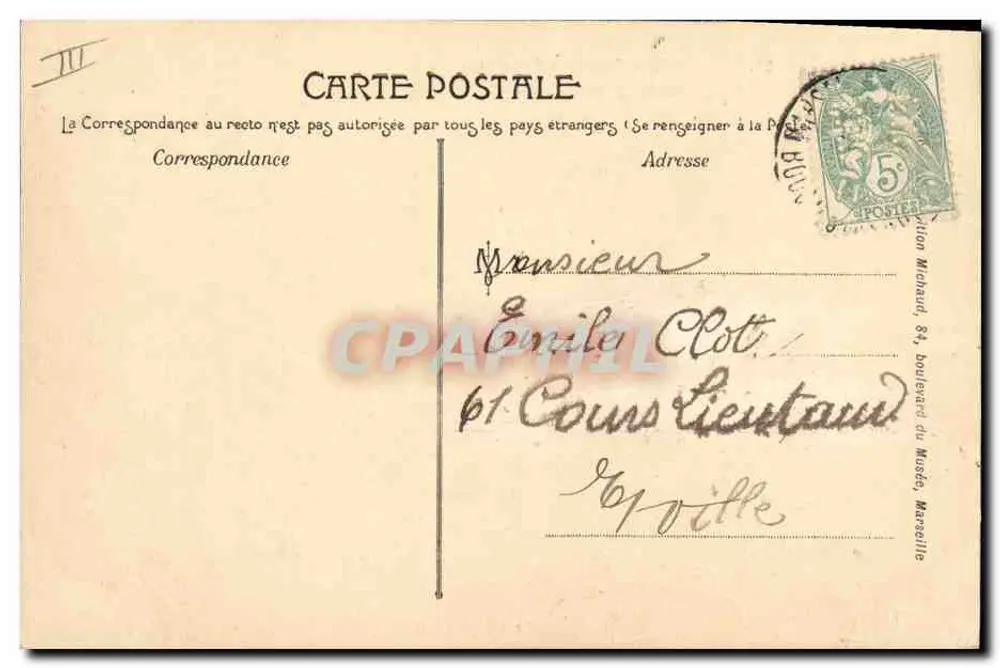 Marseille — Kolonialausstellung — Lager der algerischen Spahis - Rückseite