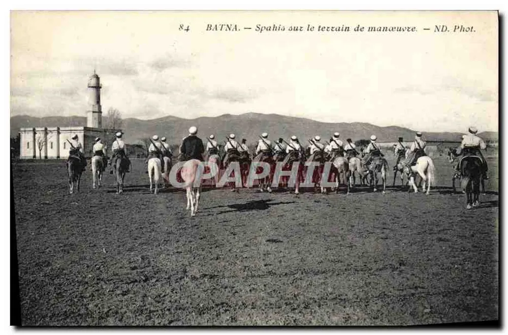 Batna — Spahis auf dem Übungsplatz — ND. Phot. - Vorderseite