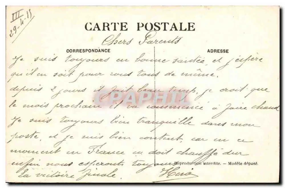 Taourirt (Ostmarokko) — Lager der Spahis — J. Geiser, photo — Algier - Rückseite