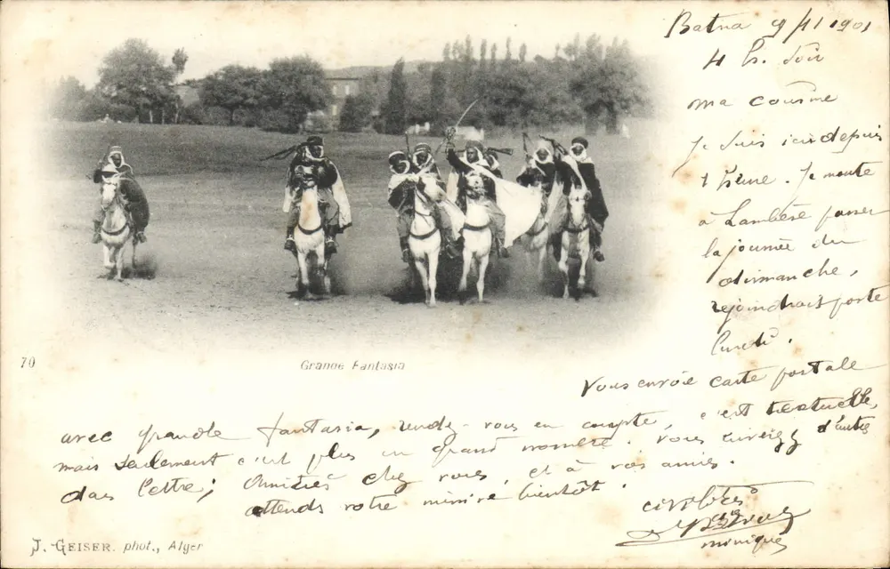 Große Fantasia — Algerien — J. Geiser, Foto. Alger, Nr. 70 - Vorderseite