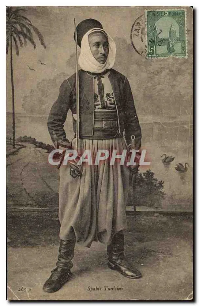 Spahis uit Tunesië — tunees soldaat in elite-uniform — anoniem uitgever, nr. 2657 - Voorkant