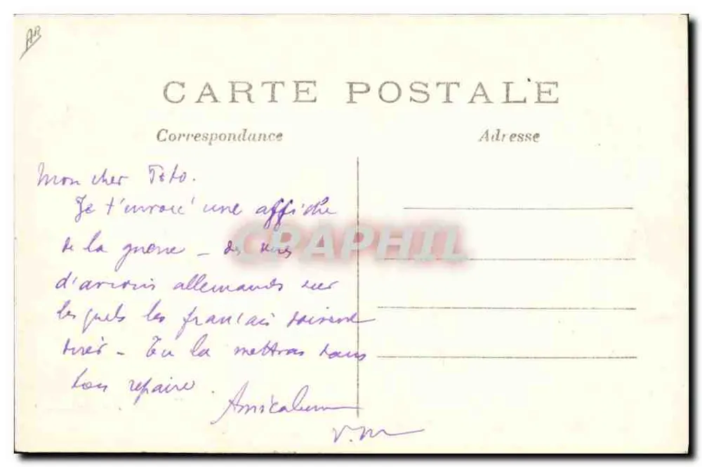 Gruppe algerischer Spahis — Der europäische Krieg 1914 — Phot-Express - Rückseite