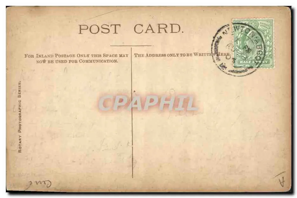 Mr. Lewis Waller — portrait en costume historique — Rotary Photo. E.C. Glasgow, n° 107c - Verso
