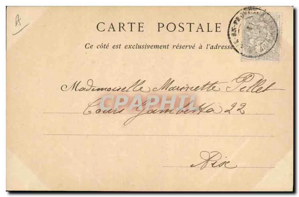 Cyrano de Bergerac — Portrait von Coquelin Aîné — Imp. Phot. Neurbein Frères, Paris - Rückseite