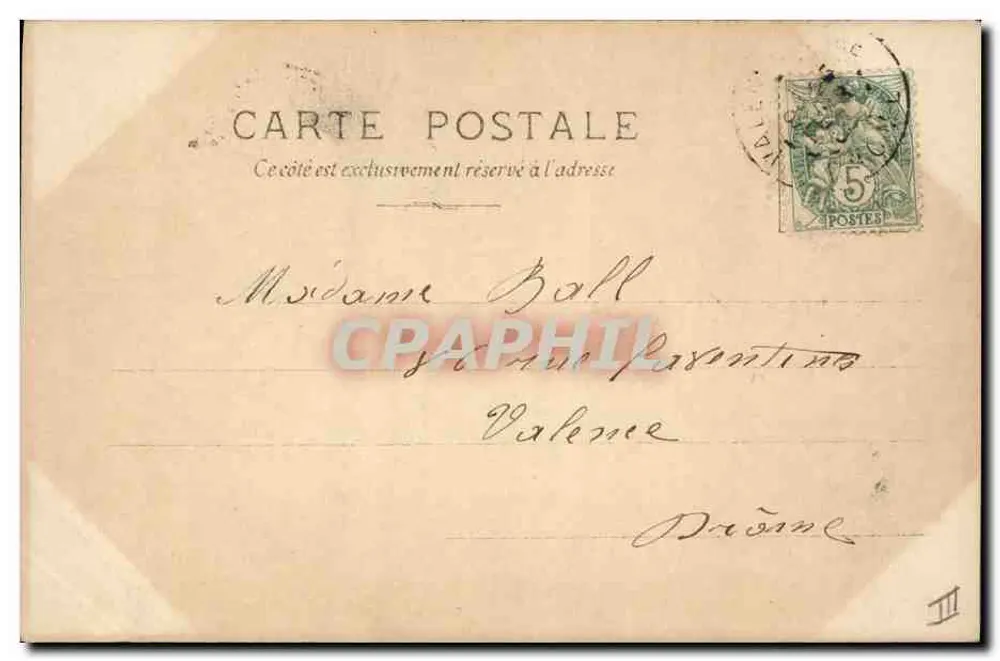 S. AVRIL — Portrait einer Frau in eleganter Kleidung — Photographie von M. HOUTJUNAR, Paris - Rückseite