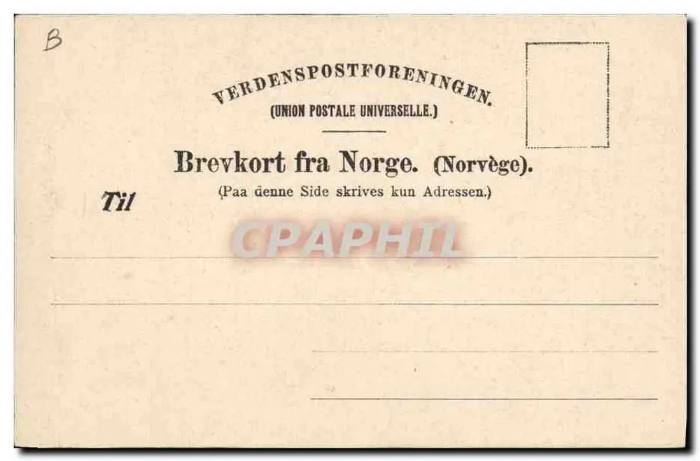 Lap mit Rentieren — Thema: Lappland mit Rentieren — Verleger J. Karlsens Kunstforlag, Bergen, Nr. 4 - Rückseite