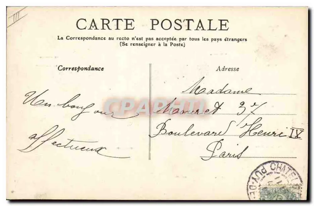 A AUVERGNE — Lembrança da região — M.T. (editor) - Verso