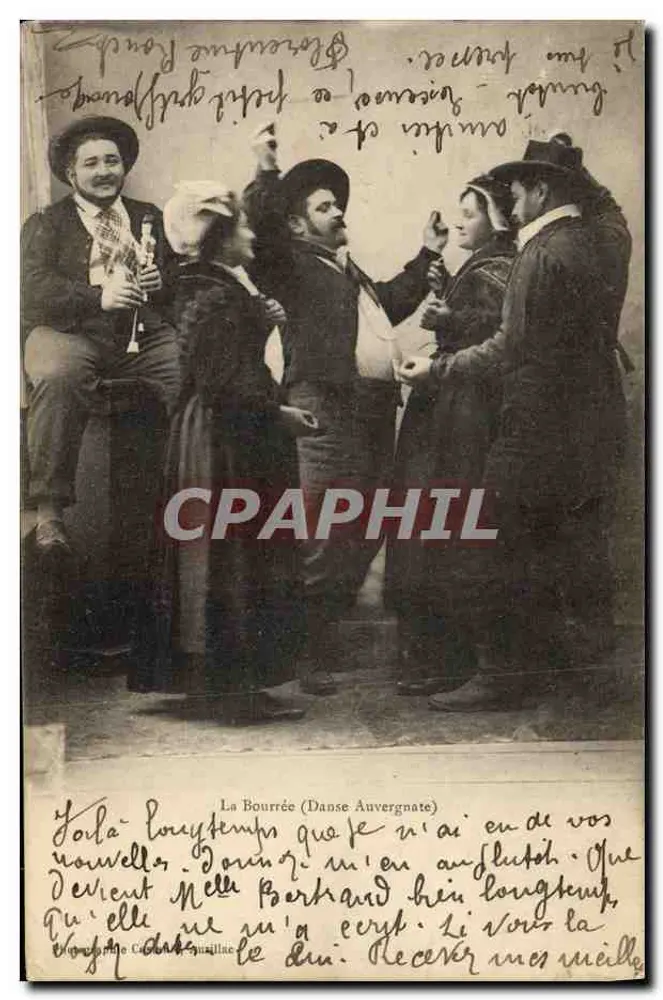 La Bourrée (Danse Auvergnate) — cena de dança — editor C. Quaillan - Frente