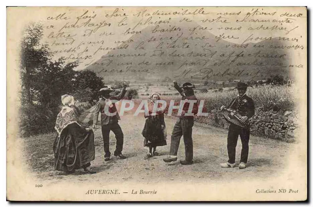 Auvergne — A Bourrée — Coleções ND Poot - Frente