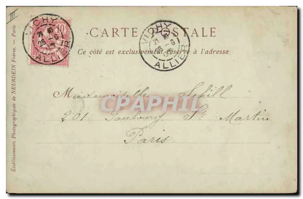 Auvergne — A Bourrée — Coleções ND Poot - Verso