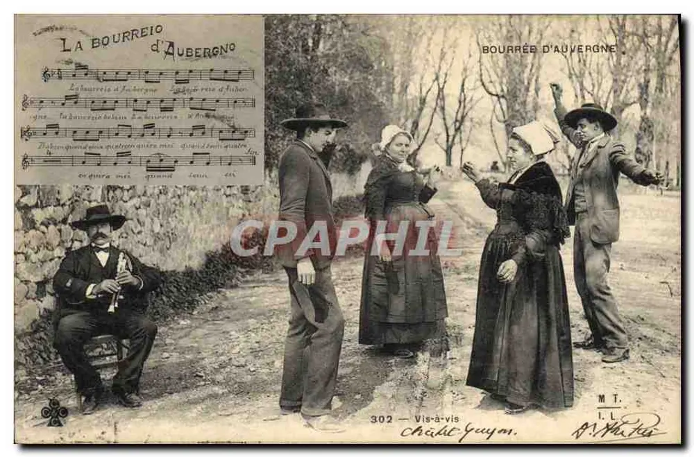 Bourrée d'Aubergne — dança folclórica — Challic Guyon, n° 302 - Frente
