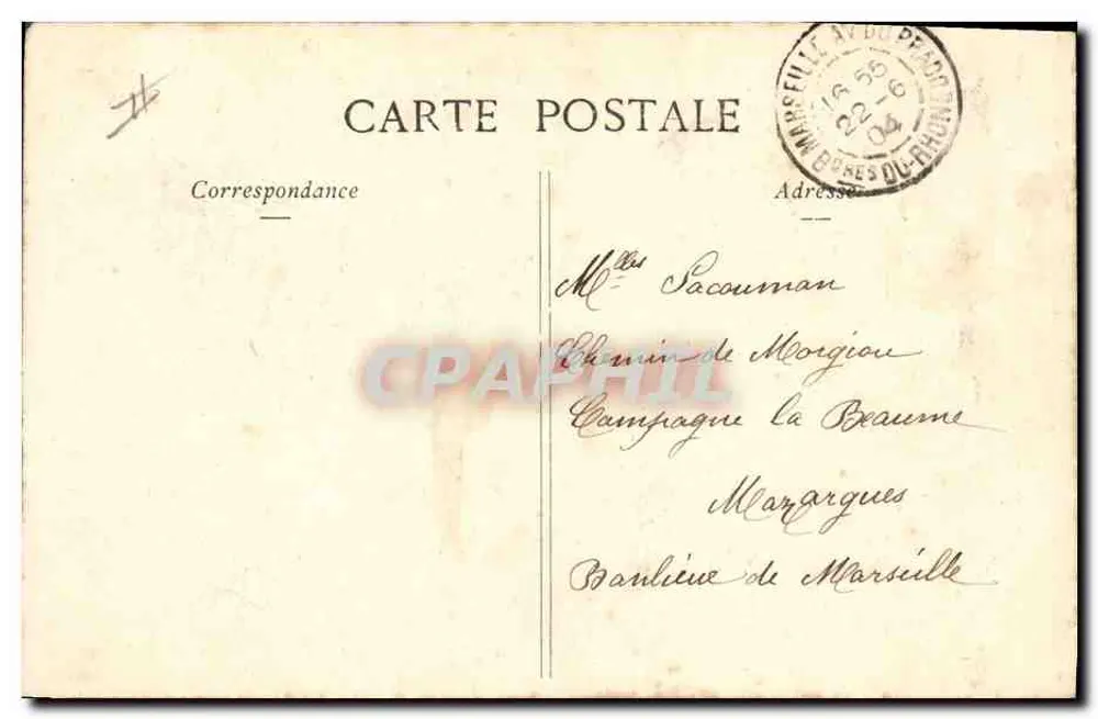 Mignon — Theater-Szene — Phototype A. Béreard & Cie, n°5 - Rückseite