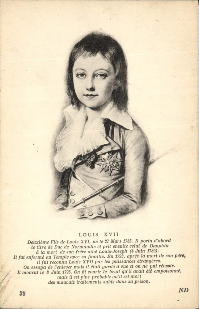 Louis XVII — Portrait eines Kindes — Verlag ND, Nr. 38 - Vorderseite