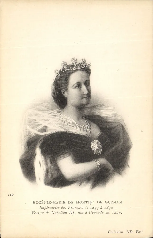 Eugénie-Marie de Montijo de Guzman — Kaiserin der Franzosen — Sammlung ND. Foto n°110 - Vorderseite