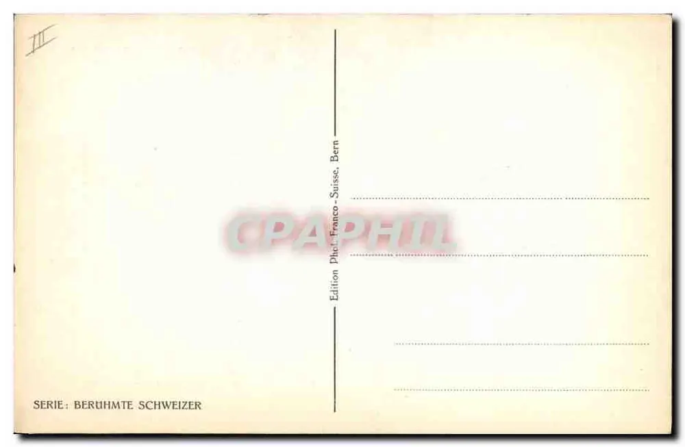 Schultheiss Karl Neuhaus von Bern — 1796-1848 — Edition Franco-Suisse, Bern - Rückseite