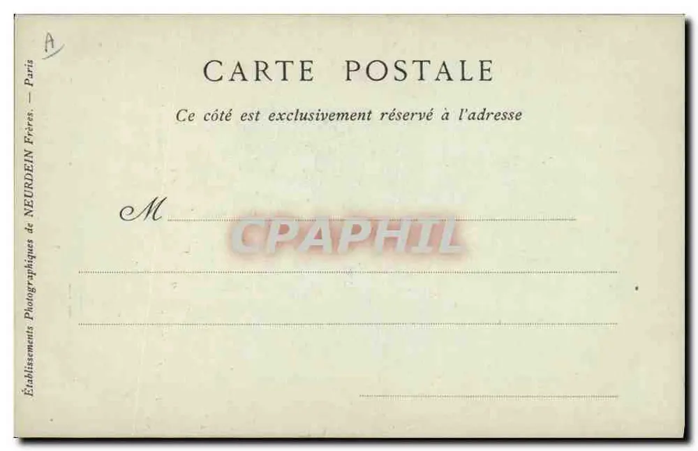 Louis-Joseph de Condé — Príncipe de Bourbon — Editor: Estabelecimentos Fotográficos de Neurdein Frères, Paris - Verso