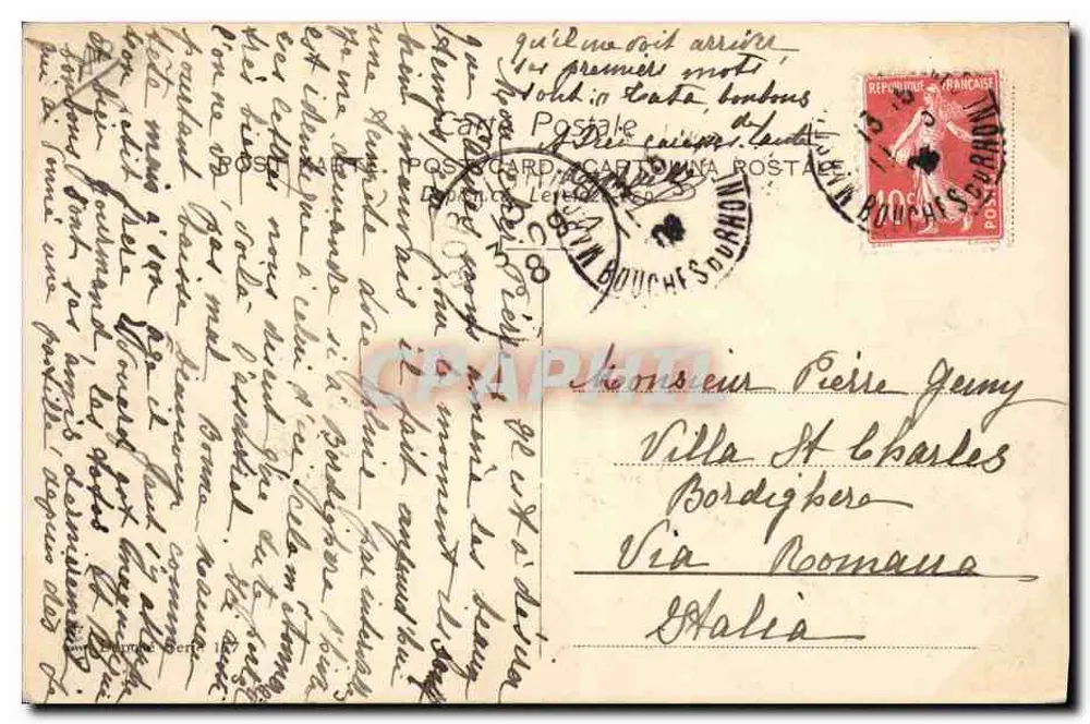 Caça com cães — Editor: J. V. W. — Série 184 — 1908 - Verso